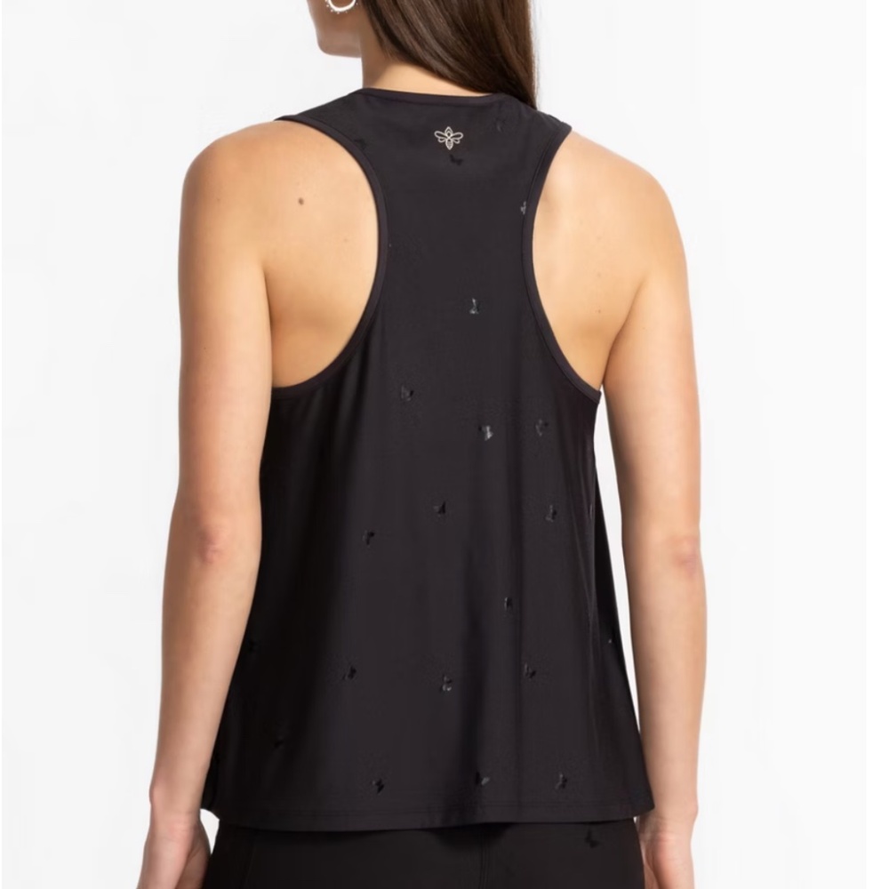 Johnny Was BEE ACTIVE HIGH NECK ACTIVE SWING TANK Large NWT Black Sleeveless - Picture 11 of 11